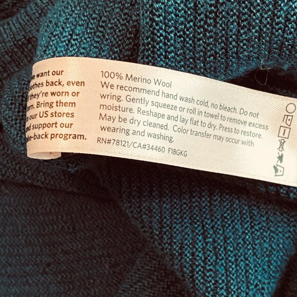Eileen Fisher sweater Women's Extra Small teal oversized lightweight soft - Picture 7 of 7
